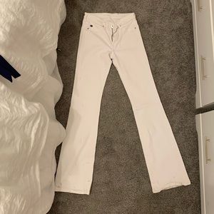 agolde white flare jeans